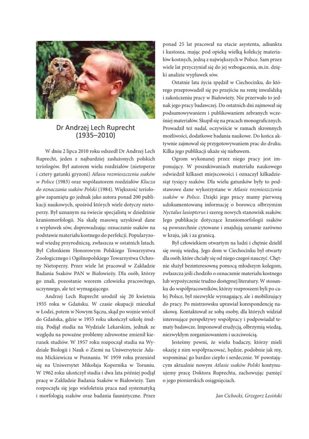 One-page memorial from Chrońmy Przyrodę Ojczystą