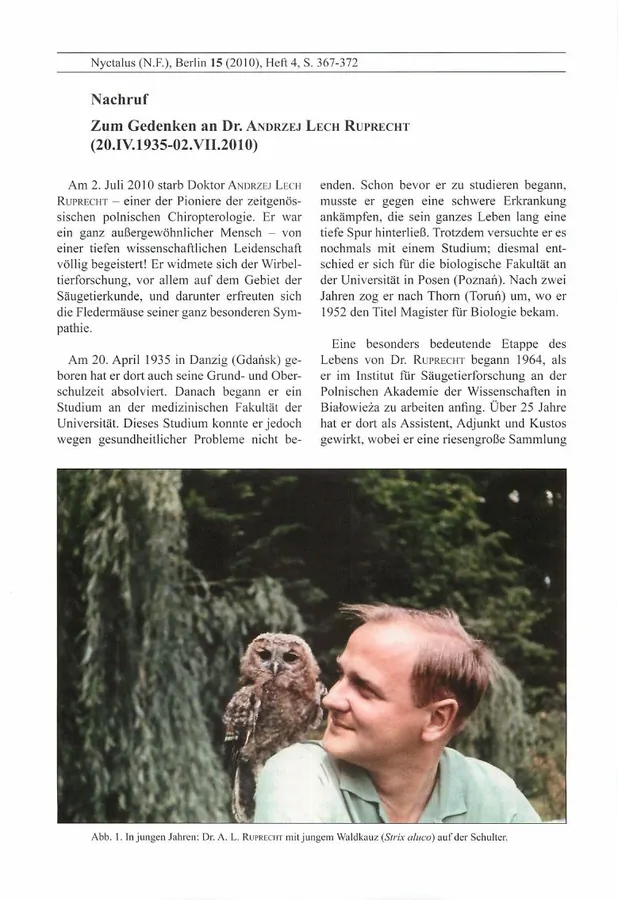 First page of the Nyctalus memorial article